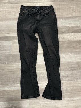 Aeropostale Women's Black Ankle Straight Mid Rise